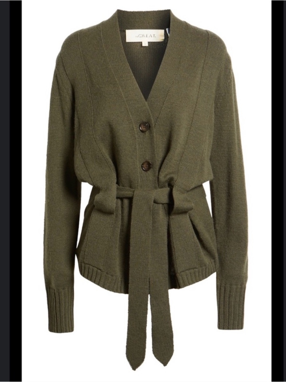 The Great The Wayward Tie Waist Cardigan Sweater